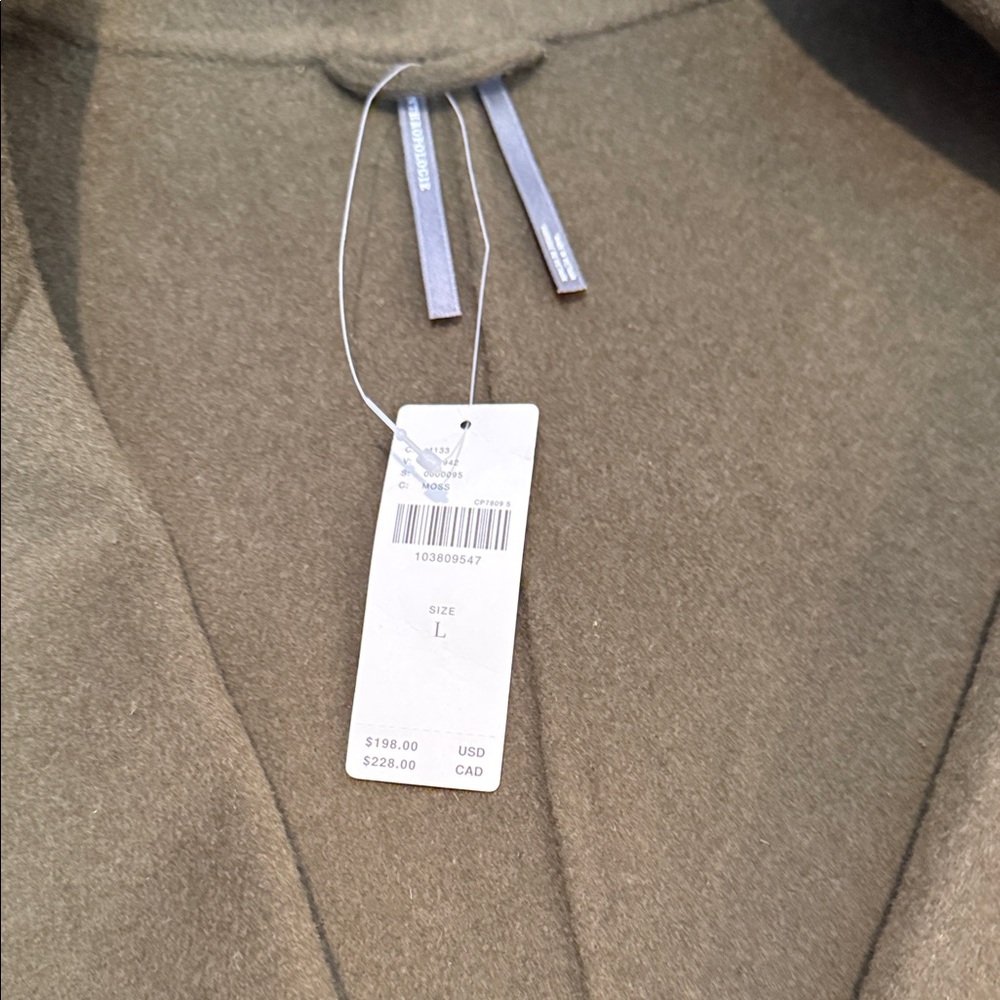 NWT Anthropologie Long Military Vest Olive Green size large - Picture 3 of 7